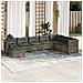 Set Divano da Giardino 8 pz con Cuscini Grigio in Polyrattan - Foto miniatura 2