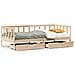 Dormeuse con Cassetti 80x200 cm in Legno Massello di Pino - Foto miniatura 1