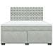 Giroletto a Molle con Materasso Grigio Chiaro 180x200cm Velluto - Foto miniatura 6
