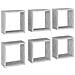 Lusso Casadino -  Mensole Parete A Cubo 6 Pz Grigio Cemento 30x15x30 Cm - Foto miniatura 1