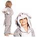 Pigiama Per Bambini Kigurumi Tuta Costume Topo Grigio 125-135 Cm - Foto miniatura 1