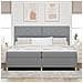 Letto a molle con materasso Grigio chiaro 200 x 200 cm Tessuto - Foto miniatura 5
