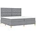 Letto a molle con materasso Grigio chiaro 200 x 200 cm Tessuto - Foto miniatura 6
