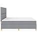 Letto a molle con materasso Grigio chiaro 200 x 200 cm Tessuto - Foto miniatura 9