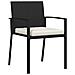 Set da Pranzo per Giardino 3 pcs Nero Poly Rattan - Foto miniatura 6