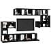 Set mobile TV 10 pcs Rovere nero 60 x 30 x 30 cm - Foto miniatura 3