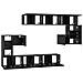 Set mobile TV 10 pcs Rovere nero 60 x 30 x 30 cm - Foto miniatura 7