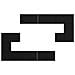 Set mobile TV 10 pcs Rovere nero 60 x 30 x 30 cm - Foto miniatura 8