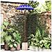 Parasol con Base Blu, Marrone 250 cm Cotone, Legno - Foto miniatura 2