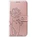 Custodia A Portafoglio Per Iphone Air Premium Design Fiori Farfalla, Rosa Champagne - Foto miniatura 1