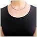 Girocollo In Argento Sterling 925 Con Pelle E Sw Multicolore - Foto miniatura 2