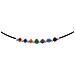 Girocollo In Argento Sterling 925 Con Pelle E Sw Multicolore - Foto miniatura 3