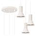Lampada A Sospensione Estria 3p Beige Sl. 1871 - Soppalco Lampada A Sospensione Beige 120x30x30 Cm - Foto miniatura 1