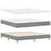 Letto a molle con materasso Grigio chiaro 180 x 200 cm Tessuto - Foto miniatura 4