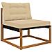 Cuscino per divano da esterno 2 pcs Beige Poliestere - Foto miniatura 3