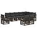 Set Divano da Giardino 10 pcs Grigio polyrattan - Foto miniatura 1