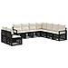 Set Divano da Giardino 9 pcs Nero polyrattan - Foto miniatura 1