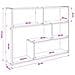 Scaffale da parete A parete Marrone 95 x 20 x 69,5 cm - Foto miniatura 7
