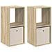 Comodino con cassetto 2 pcs Rovere Sonoma 35 x 32 x 68,5 cm - Foto miniatura 1