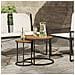 Set di Tavolini da Caffè 2 pcs Naturale e Nero 55 x 55 x 45 cm - Foto miniatura 2