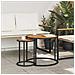 Set di Tavolini da Caffè 2 pcs Naturale e Nero 55 x 55 x 45 cm - Foto miniatura 3