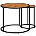 Set di Tavolini da Caffè 2 pcs Naturale e Nero 55 x 55 x 45 cm - Foto miniatura 6
