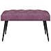 Panchina con bottoni imbottiti Viola 80 x 40 x 46 cm Velluto - Foto miniatura 5