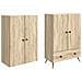 Set di armadi 2 pcs Rovere Sonoma Legno ingegnerizzato - Foto miniatura 3