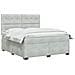 Letto box spring con materasso Grigio Chiaro 140 x 190 cm - Foto miniatura 3