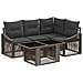 Set Divano da Giardino 5 pz Grigio e Grigio Scuro polyrattan - Foto miniatura 1