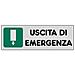 Cartelli segnaletici adesivi - uscita di emergenza (in basso) - 15909000ADB0150X0050 - Foto miniatura 1