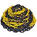 Catena D'avvertimento Di Sicurezza Traffico Plastica Giallo / nero 30m - Foto miniatura 1