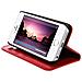 Custodia A Libro In Vera Pelle Serie First Class Per Apple Iphone 5 E 5s - Rossa - Foto miniatura 10