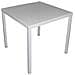 Tavolo Quadrato Fisso In Ferro Bianco 80 X 80 Per Esterno Giardino, Portico, Ristorante, Gelateria Bar Hotel Albergo - Foto miniatura 1