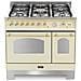 Cucina a Gas RBID96MFTE / CI 5 Fuochi a Gas 2 Forni Elettrici 1 Multifunzione e 1 Statico Classe A Dimensioni 90 x 60 cm Colore Avorio - Foto miniatura 1