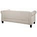 Divano 3 Posti In Tessuto Beige Gambe Dritte Chesterfield - Foto miniatura 14
