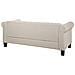 Divano 3 Posti In Tessuto Beige Gambe Dritte Chesterfield - Foto miniatura 5