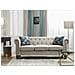 Divano 3 Posti In Tessuto Beige Gambe Dritte Chesterfield - Foto miniatura 16