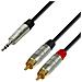 Adam Hall 4 Sterne Serie - Cavo Audio Rean Con Connettore Jack Stereo Da 3,5 Mm Su 2 Connettori Rca, 1,5 M - Foto miniatura 1