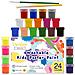 Creativo Deco Lavabile Bambini Poster Set Di Verniciatura 20 Ml X 24 Tazze Multicolori Non Tossico I Colori Di Base Fluorescenti Glitter Metallici E Neon Perfetto Per I Principianti Bambini Studenti E Artisti - Foto miniatura 1