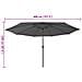 Ombrellone da Giardino con Luci LED 400 cm Antracite - Foto miniatura 4