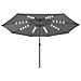 Ombrellone da Giardino con Luci LED 400 cm Antracite - Foto miniatura 5