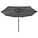 Ombrellone da Giardino con Luci LED 400 cm Antracite - Foto miniatura 7