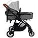 Passeggino 2 In 1 Grigio Chiaro E Nero In Acciaio - Foto miniatura 4