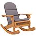 Sedia A Dondolo Adirondack Con Cuscini Legno Massello Di Acacia - Foto miniatura 2