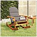 Sedia A Dondolo Adirondack Con Cuscini Legno Massello Di Acacia - Foto miniatura 1