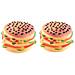 Set 2 Pezzi Gioco Pet Modello Food Hamburger Resistente Per Animali Domestici - Foto miniatura 1