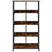 Libreria Rovere Fumo 78,5x33x153 Cm In Legno Multistrato - Foto miniatura 6