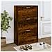 Scarpiera Rovere Fumo 63x24x103 Cm In Legno Multistrato - Foto miniatura 1