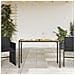 Tavolo Giardino Piano Legno Acacia Nero 115x54x74cm Polyrattan - Foto miniatura 3